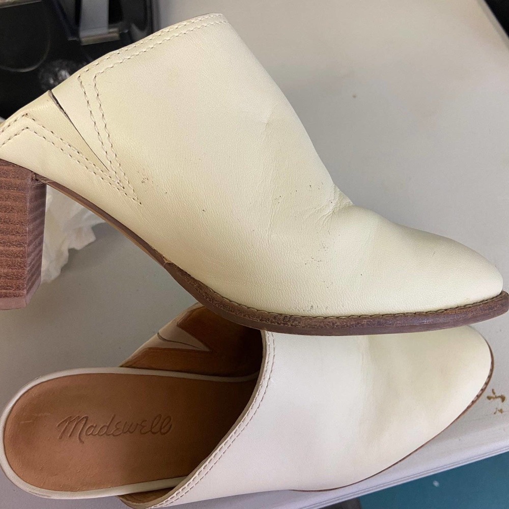 Madewell Cream Colored Harper Mule Sz. 8 - Picture 6 of 11